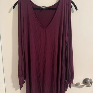 Lulu's Deep Burgundy Long Sleeve Dress